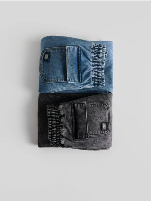 Reserved - Jeansy jogger z kieszeniami - niebieski