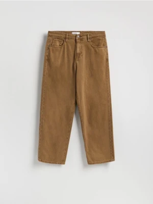 Reserved - Jeansy loose fit - brązowy