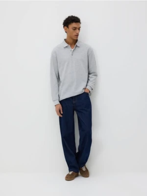 Reserved - Jeansy loose fit - granatowy