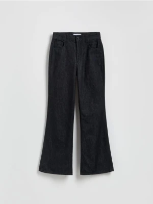 Reserved - Jeansy loose flare - granatowy