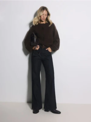 Reserved - Jeansy loose flare - granatowy