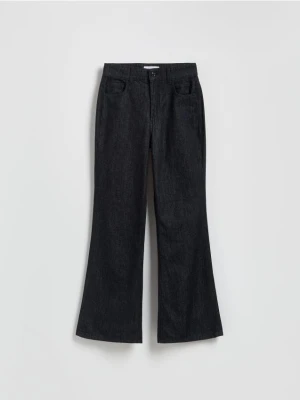 Reserved - Jeansy loose flare - granatowy