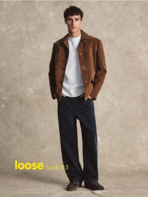 Reserved - Jeansy loose z efektem sprania - czarny