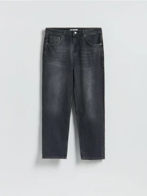 Reserved - Jeansy loose z efektem sprania - szary