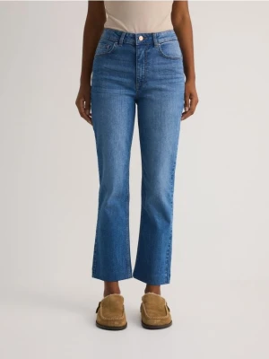 Reserved - Jeansy mini flare - niebieski