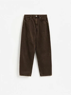 Reserved - Jeansy mom balloon - dark grey jeans