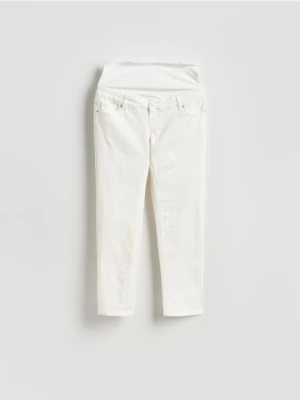 Reserved - Jeansy mom fit - biały