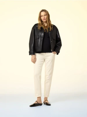 Reserved - Jeansy mom fit - biały