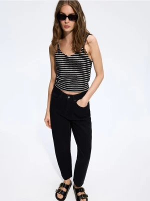Reserved - Jeansy mom fit - czarny