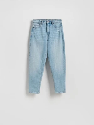 Reserved - Jeansy mom fit - niebieski