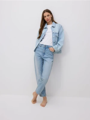 Reserved - Jeansy mom fit - niebieski