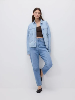 Reserved - Jeansy mom fit - niebieski