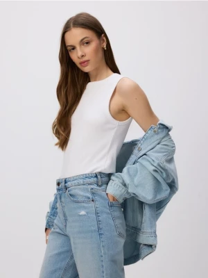 Reserved - Jeansy mom fit - niebieski