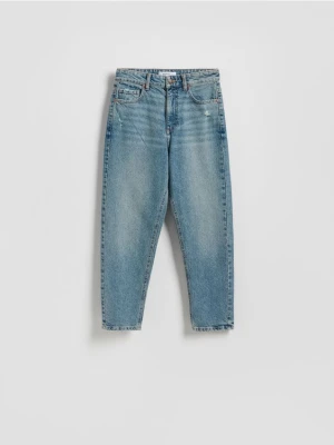 Reserved - Jeansy mom fit - niebieski