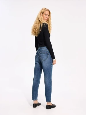Reserved - Jeansy mom fit - niebieski