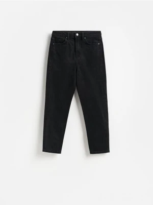Reserved - Jeansy mom fit slim - czarny