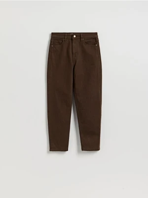 Reserved - Jeansy mom fit slim - dark grey jeans