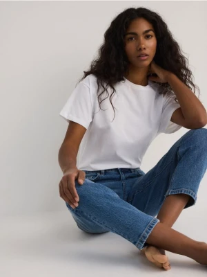 Reserved - Jeansy mom fit slim - niebieski