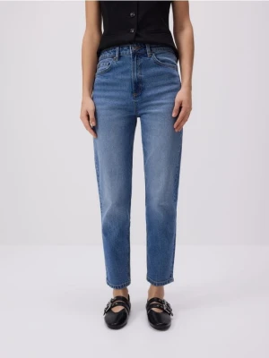 Reserved - Jeansy mom fit slim - niebieski