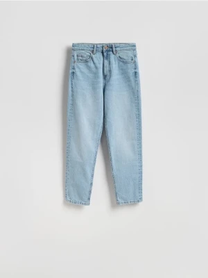 Reserved - Jeansy mom fit slim - niebieski