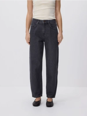 Reserved - Jeansy mom fit - szary