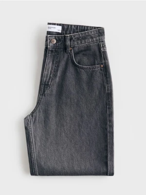 Reserved - Jeansy mom fit - szary