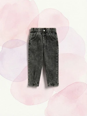 Reserved - Jeansy paperbag - szary