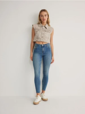 Reserved - Jeansy push up - granatowy