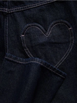 Reserved - Jeansy regular - granatowy