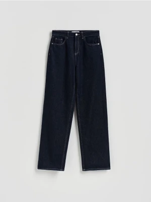 Reserved - Jeansy regular - granatowy