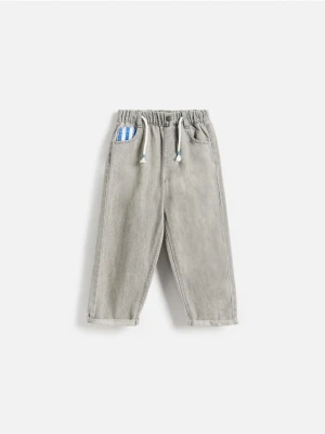 Reserved - Jeansy relaxed fit - jasnoszary