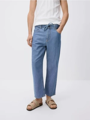 Reserved - Jeansy relaxed straight - niebieski