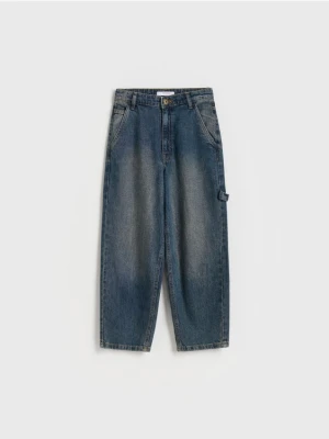 Reserved - Jeansy Skater - granatowy