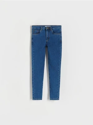 Reserved - Jeansy skinny high waist - niebieski