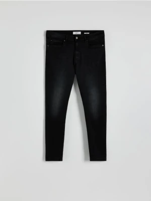 Reserved - Jeansy skinny z efektem sprania - czarny