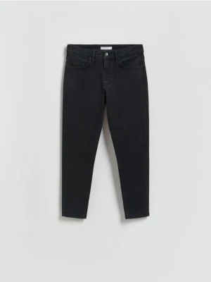 Reserved - Jeansy skinny z efektem sprania - czarny