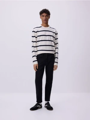 Reserved - Jeansy skinny z efektem sprania - czarny