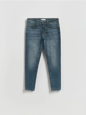 Reserved - Jeansy skinny z efektem sprania - indigo jeans