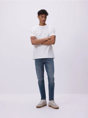 Reserved - Jeansy skinny z efektem sprania - indigo jeans
