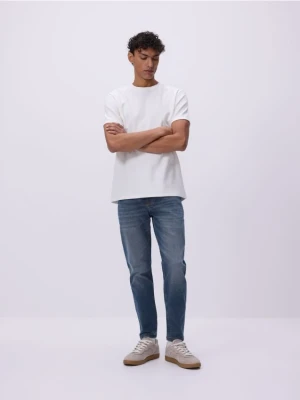 Reserved - Jeansy skinny z efektem sprania - indigo jeans