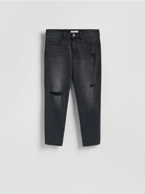 Reserved - Jeansy skinny z przetrciami - czarny