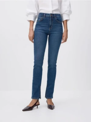 Reserved - Jeansy slim fit high waist - granatowy