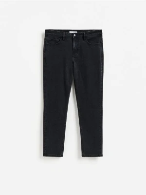 Reserved - Jeansy slim fit z efektem sprania - czarny