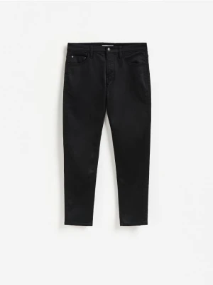 Reserved - Jeansy slim fit z efektem sprania - czarny