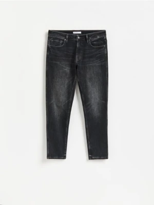 Reserved - Jeansy slim fit z efektem sprania - czarny