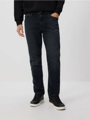 Reserved - Jeansy slim fit z efektem sprania - granatowy