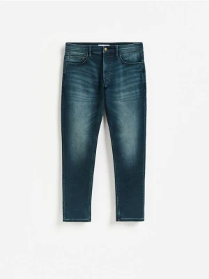 Reserved - Jeansy slim fit z efektem sprania - indigo jeans