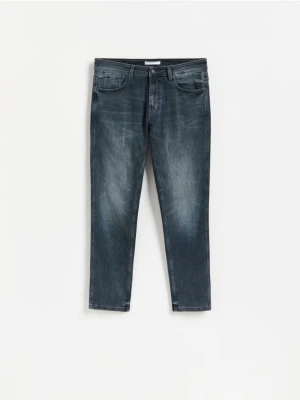 Reserved - Jeansy slim fit z efektem sprania - indigo jeans