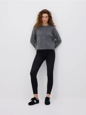 Reserved - Jeansy slim fit z przetarciami - czarny