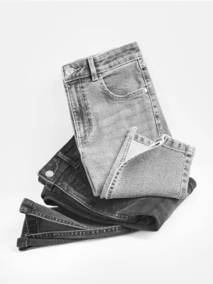 Reserved - Jeansy slim fit z rozcięciem - czarny